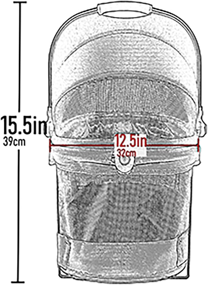 Pet Gear No-Zip View 360 Ultra Lite Pet Safety Carrier & Car Seat for Small Dogs & Cats Push Button Entry, 15", Wheat