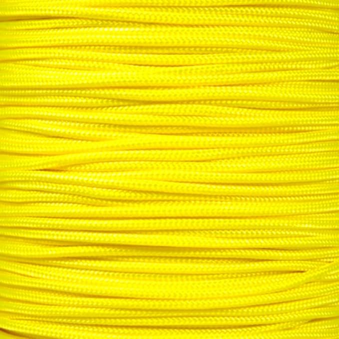 Paracord Planet | Type II Commercial Grade 425 Paracord – 425 LB Tensile Strength W/ 3mm Diameter (Neon Yellow, 10 FT)