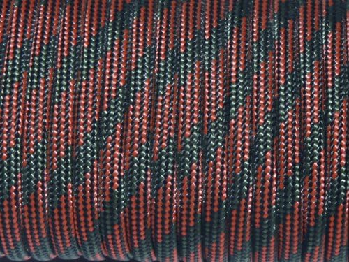7 Strand Core 550lb Paracord Parachute Cord Lanyard Mil Spec Type III-100ft (Red Camo(6#))