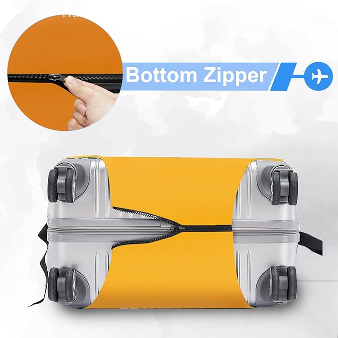 ANNA QUEEN Worldwide Travel Airplane Luggage Cover, Stretchable Suitcase Protector Sleeve, Universal Washable Fit for 28-30 Inch Checked Baggage, Water Resistant Durable Luggage Protector