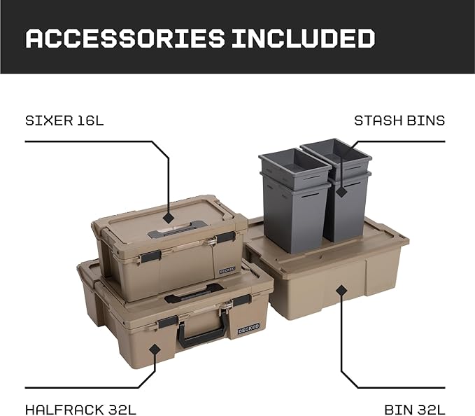 DECKED Truck Bed Storage System with System Accessories | Compatible with Toyota Tacoma (1995-2004) 6'2"