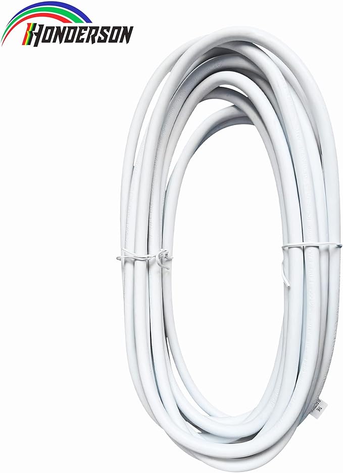 Indoor Outdoor Extension Cord Weatherproof, UL Listed, 16 Gauge 20FT White 3 Prong Heavy Duty, 16/3 SJTW 13A Power Cord for Outdoor Lights, Appliances, Lawn