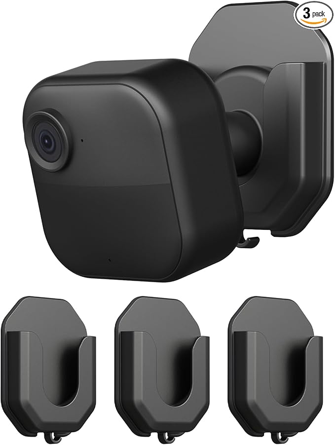 Blink Camera No Drill No Screws Wall Mount Bracket Compatible with Blink Outdoor 4 and Outdoor 2K+/ Blink Mini 2K+ and Mini 2 Camera Adhesive Mount for Blink Series（3 Pack ）