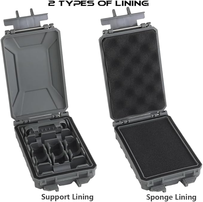 WoSporT Tactical Modular Battery Storage Organizer, MOLLE Military Hunting Vest Carry 18650/AAA/CR123A/18350 Battery Box Holder Case
