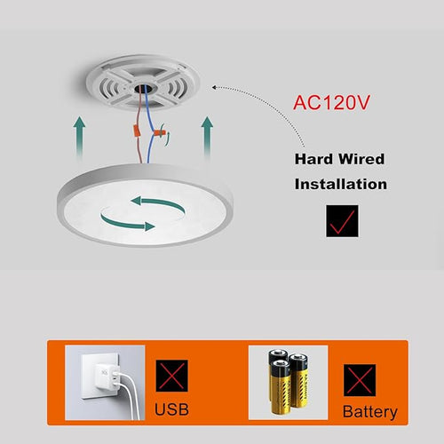 12 Inch Motion Sensor Ceiling Light Indoor,24w Flush Mount Light Fixture Round, Motion Sensor Light Wired for Closet Hallway Porch Laundry Basement Garage Pantry, 3000k/4000k/6000k White