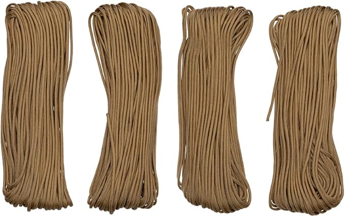 Paracord Planet Solid Color 550lb Paracord – 7 Strand Type III Nylon Cord for Indoor and Outdoor Tasks – Gold (1,000 ft)
