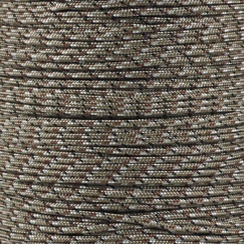 Paracord Planet 325 Paracord – 3 mm Type II Nylon Parachute Cord with 3 Inner Strands (Desert Camo, 100 ft)