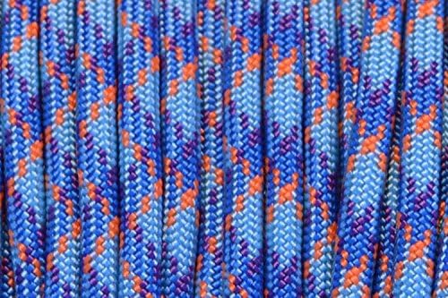 BORED? PARACORD! 550 lb Paracord – Ideal for Crafting, DIY Projects, Camping, Military & Active Outdoors – 300+ Colors – Tactical Parachute Cord Type III – Strong - Nebula 50 Feet