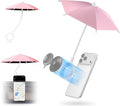 Double Magnetic Phone Umbrella,UPF45+ Magnetic Phone Sunshade Shield for Sun with 360°Adjust & Black Anti-UV Coating,Cellphone Umbrella Compatible with Magsafe Phone-Grip/Magsafe Car Phone-Mount