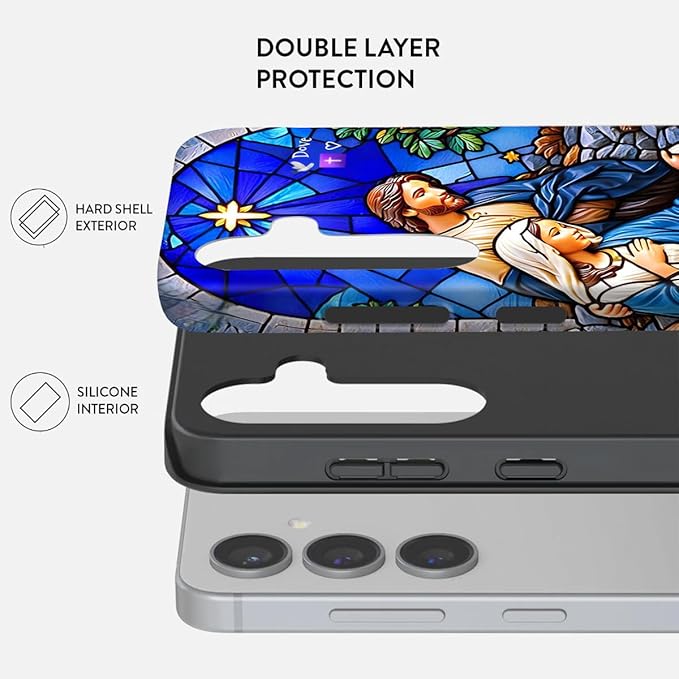 Compatible for Samsung Galaxy S26 5G Case, Dual Layer Heavy Duty 2 in 1 Shockproof Protective Phone Case,The Holy Family