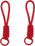 Colorful Braided Paracord Keychain, 12cm Length, Multi-Color Pack with Ring, Decorative Woven Rope Strap