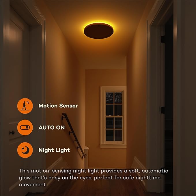 Annaror 2Pack Motion Ceiling Light with Remote, 8.7IN Wired Motion Sensor Light Indoor 3000K/4000K/5000K, Closet Lights Motion Sensored with Timer, Dimmable Motion Activated Light for Hallway Stair