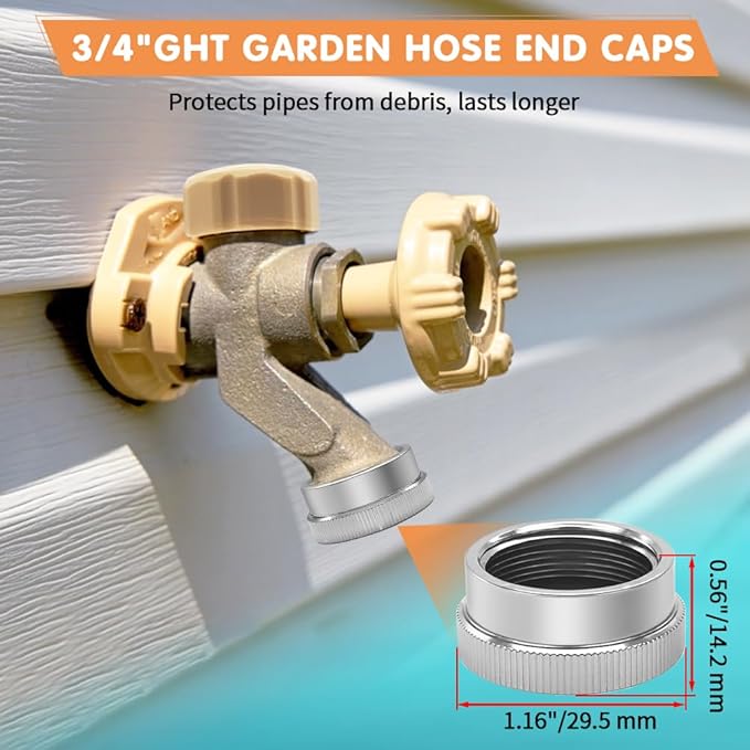 1pcs Vacuum Breaker Repair Kit, UPC ASSE 1019-A Repair kit, Outdoor Faucet Spigot repair kit with 1pcs 3/4"GHT Garden Hose End Cap