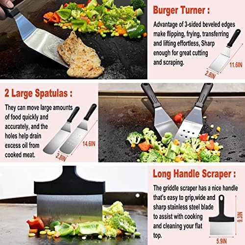 N NOBLE FAMILY 38PCS Griddle Accessories Kit, Professional Grill Tools Set - Image 3