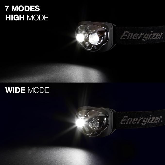 Energizer PRO-360 LED Headlamp, IPX4 Water Resistant Headlamps, High-Performance Head Light for Outdoors, Camping, Running, Storm, Survival LED Light for Emergencies (Batteries Included)