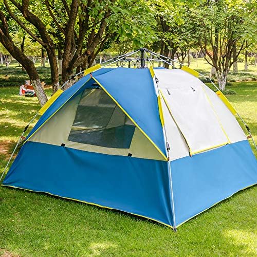 Shengyuan 3-4 People Outdoor Tent Automatic Speed Open Beach Tent Camping Fake Double Sunscreen Tent (Green Gray) - Image 4