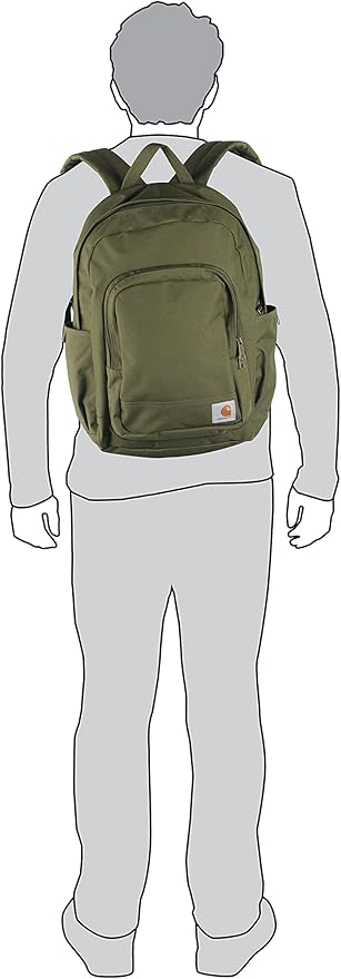 Carhartt 25L Classic Laptop Daypack, Durable Water-Resistant Pack with Laptop Sleeve, Contains PFAS, Carhartt Brown