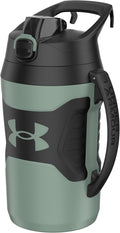 Under Armour Half Gallon Water Bottle Insulated, 64oz Insulated Water Bottle with Handle, Fence Hook, Leak Resistant, for Baseball, Football & More, Silica Green/Silica Green
