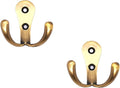 FAPBADRI Multipurpose Hooks, Used to Hang Clothes, Bags, Coats, Curtain Hold Backs, Keys, Colour - Antique Gold, Material - White Metal, Screws and Wallplugs Included, Pack of 10 Pieces