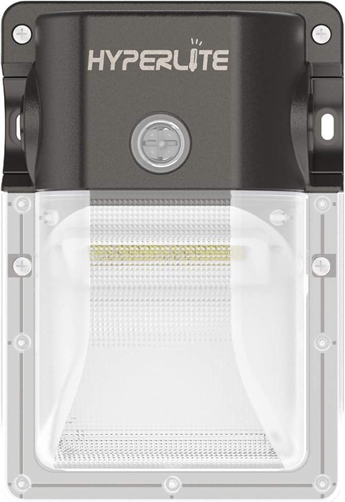 HYPERLITE LED Wall Pack Light: 30W 3600lm 5000K LED Wall Pack with Photocell, 2024 New Ideal Wall Pack LED Exterior Light for House, Garage, Door, Yard, Porch, Home, Driveway
