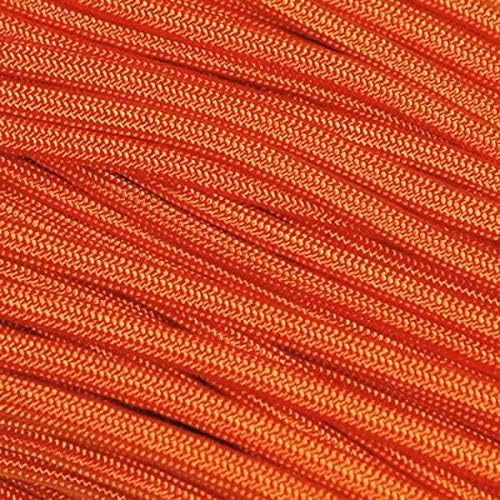 The Paracord Store | Type III 550 Paracord - 50 FT Hank, International Orange | Heavy Duty 7 Strand Tactical Paracord - USA Made Nylon Outdoor Parachute Cord for Camping, Fishing - Survival Cord