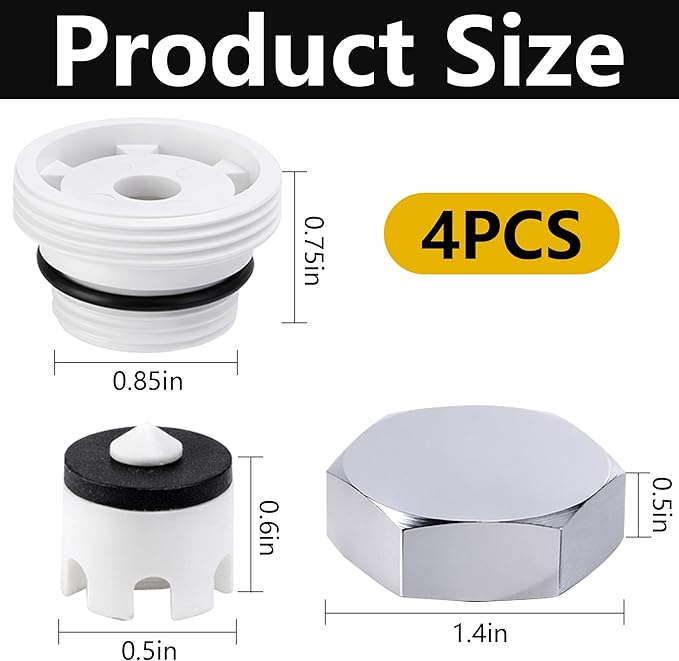 4 Pack Vacuum Breakers Outside Faucet, Stainless Steel Vacuum Breaker Repair Kit Vac-Vbk-X1B, Vacuum Breaker Replacement for Traditional Anti Siphon Frost Free Sillcock Valves