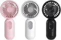 VanSmaGo [Portable Mini Fan 3-pack] Handheld Personal Small Fan with 3-speed for Travel, USB Rechargeable Battery Operated Eyelash Fan, Black&White&Pink