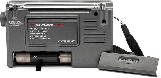 C. Crane CC Skywave SSB 2 Small AM, FM, Shortwave, and NOAA Weather Portable Travel Radio with AC Charging Adapter