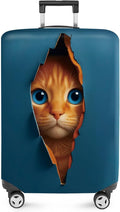 ANNA QUEEN 3D Cat Face Luggage Cover, Cute Peek Cat Suitcase Protector, Stretchable Washable Cover for 32-34 Inch Luggage