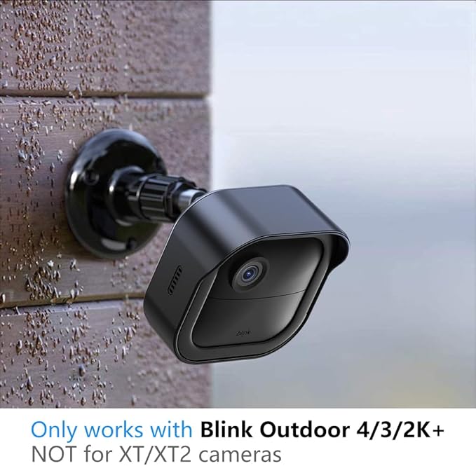 All-New Blink Outdoor Camera Surveillance Mount, 4 Pack Weatherproof Protective Housing and 360 Degree Adjustable Mount for Blink Outdoor 4/Outdoor 2K+/3rd Gen Camera, Black (Camera Not Included)