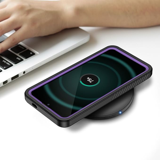 Lanhiem for Samsung Galaxy S25 Case, IP68 Waterproof Dustproof, Built-in Screen Protector, Rugged Full Body Shockproof Protective Cover for Galaxy S25, Purple