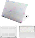 Printed Case for MacBook Air M1 13 inch 2020 2019 2018 Release (Model A2337 A2179 A1932),Aesthetic Hard Shell Case Cover & Keyboard Cover for Laptop Air 13.3",Colorful Bow