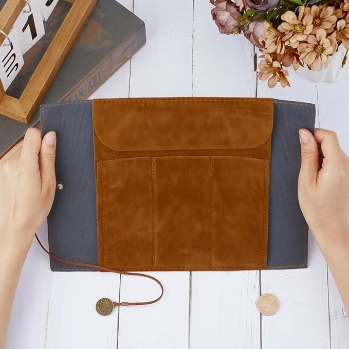 GORGECRAFT PU Leather Pencil Bag Strap Vintage Treasure Map Compass Cover Rollup Storage Organizer Retro Portable Stationery Pouch Pen Bag Wrap Roll Case Holder for Artist Drawing Makeup Light Camel