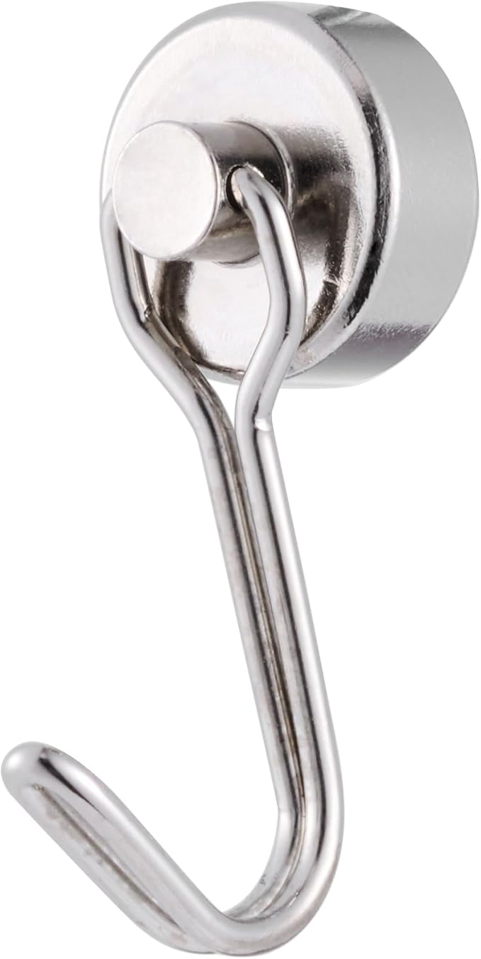 Ice Maker Scoop with Magnetic Hook Holder, Kitchen Ice Scoop for Refrigerator, Multipurpose for Pet Food, Flour, Grains, Candy (Polished stainless steel)
