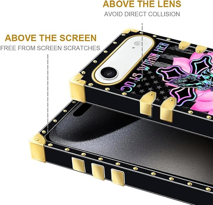 for iPhone 17 Air Case Luxury Golden Decoration for Girl Women Soft TPU Shockproof Protective Hard PC Back for iPhone 17 Air Crazy Pattern Praying Cross Hands
