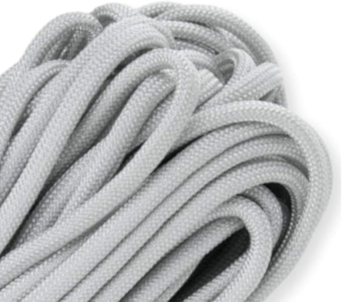 Paracord Planet Solid Color 550lb Paracord – 7 Strand Type III Nylon Cord for Indoor and Outdoor Tasks – Silver Gray (1,000 ft)