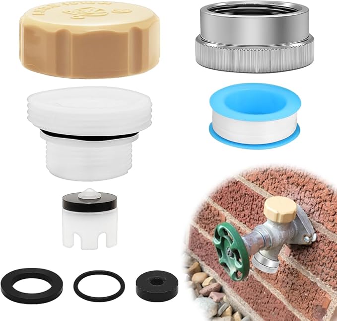 1pcs Vacuum Breaker Repair Kit, UPC ASSE 1019-A Repair kit, Outdoor Faucet Spigot repair kit with 1pcs 3/4"GHT Garden Hose End Cap