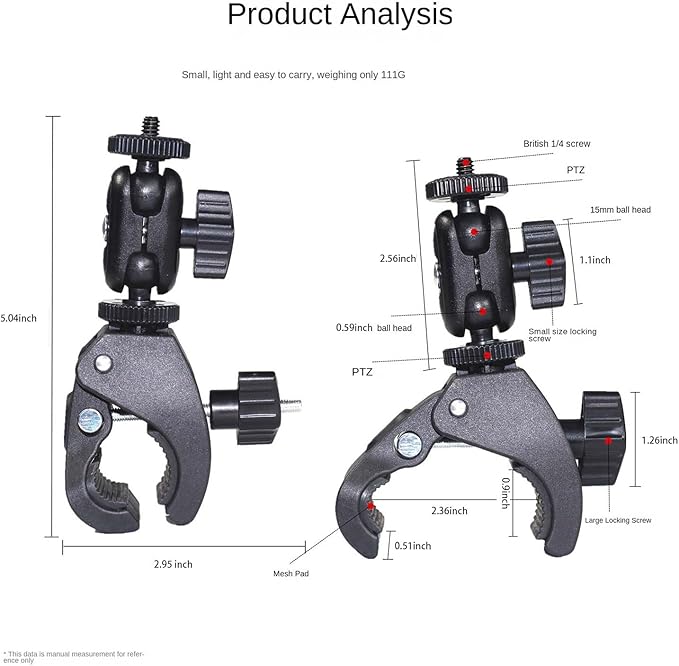 Phone Holder with Clamp，Cell Phone Holder Mount Clip for Golf Cart,Wheelchair Walker,Universal Phone Mount Holder.