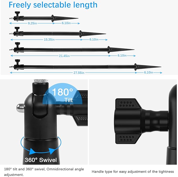 Camera Ground Stake Mount for Blink Outdoor 4, Metal Ground Spike with Silicone Cover for Blink Gen 4 and Blink Outdoor 2K+