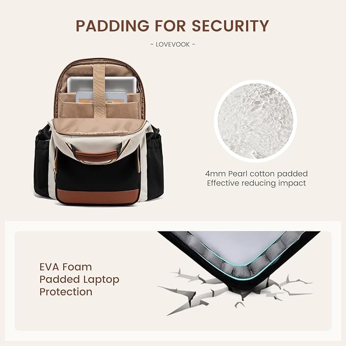 LOVEVOOK Laptop Backpack for Women with Pouch Pocket for Large Capacity Cup,17 Inch Laptop Computer Bag Travel Backpack Purse,Waterproof Work Business Backpack College Teacher Bags,Leopard print