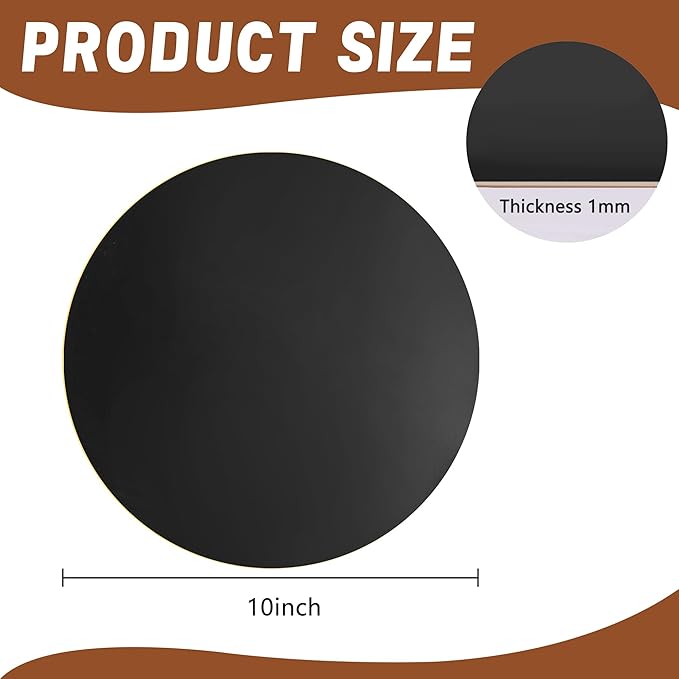 Adnee 2 Pcs Pond Liner Repair Patch-10 Inches Round Self-Adhesive EPDM Liner Repair Patch Kit-Thickened Rubber Pond Liner Seam for EPDM Garden Pond Patch Cover Repair