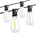 BRIMAX 10FT Outdoor String Lights with 10 Bulbs,ST38 1W Plastic LED Edison Bulbs, Shatterproof, Waterproof String Lights, Perfect for Bistro, Pergola, Backyard and Garden