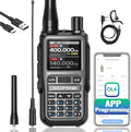Baofeng Radio UV-5R Mini Ham Radio Long Range Two Way Radio NOAA Weather Radio Rechargeable Walkie Talkies Dual PTT APP Programming Copy Frequency 999CH with USB-C Charging Headset Survival Radio
