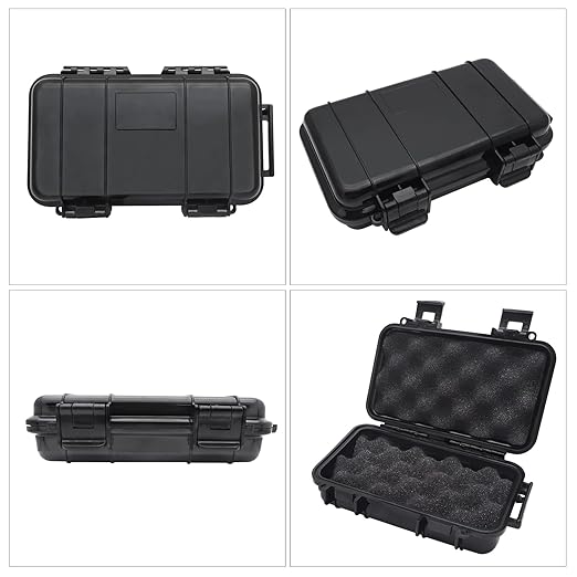 SEIWEI Outdoor Sealed Waterproof Safety Case Plastic Tool Dry Storage Box For Electronic Equipment Camping Outdoor Tool - Large Box(B), Black