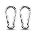 Large Carabiner Clip Hooks, 2pcs 4.7 inch Carabiners Heavy Duty, 304 Stainless Steel Spring Snap Hook Fits Camping Hanging Hiking Weight Lifting, Metal Clips for Rope or Chain