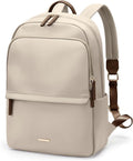 GOLF SUPAGS Laptop Backpack for Women Slim Computer Bag Work Travel College Backpack Purse Fits 15.6 Inch Notebook (Apricot)