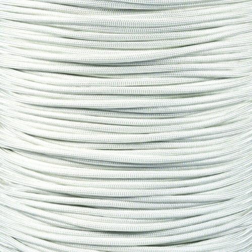 Paracord Planet | Type II Commercial Grade 425 Paracord – 425 LB Tensile Strength W/ 3mm Diameter (White, 25 FT)