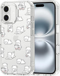 MOSNOVO for iPhone 16 Plus Case, Shockproof Military-Grade Protection 6.6ft Drop Tested, Clear Phone Case for iPhone 16 Plus, Cozy Bear Days Design