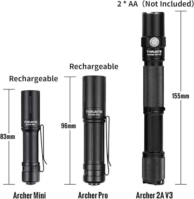 ThruNite Archer Mini Pocket EDC Pen Flashlight, USB-C Rechargeable Mini LED Flashlights, 405 Lumens Slim Pen Light with Clip for Inspection, Everyday Carry and Emergency Use
