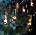 10Ft ST40 Outdoor String Lights with 11 Incandescent Bulbs, E17 Scoket Base, Waterproof Patio String Lights, Hanging Vintage Edison Lights Outdoor for Backyard Garden Porch Party Wedding Decor, Brown